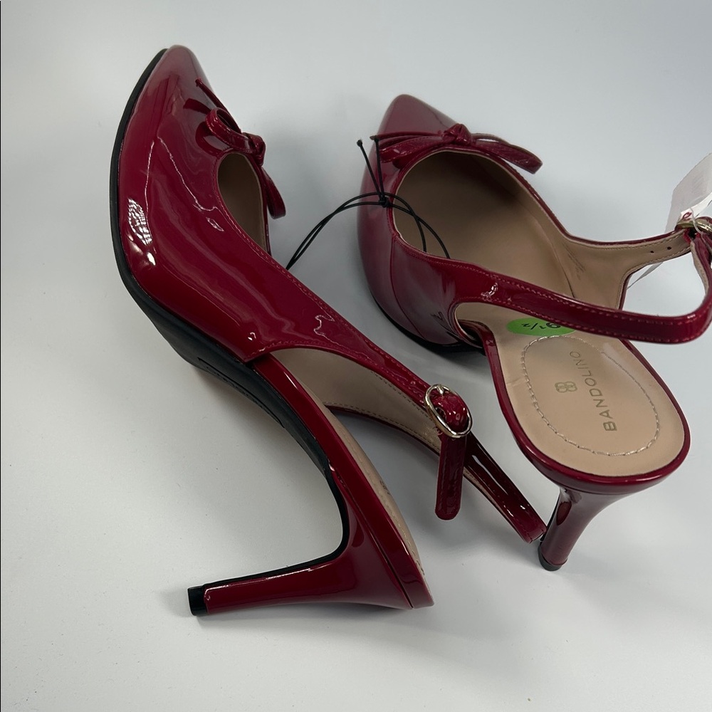 Bandolino Red Patent Slingback Heels - Picture 4 of 16